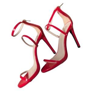 Qupid Strappy Red Heels